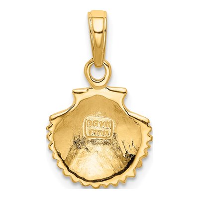 14K Yellow Gold Scallop Shell Pendant – view 4