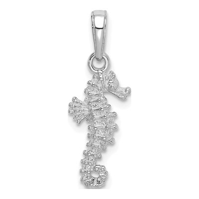 14K White Gold Sea Horse Pendant – view 4