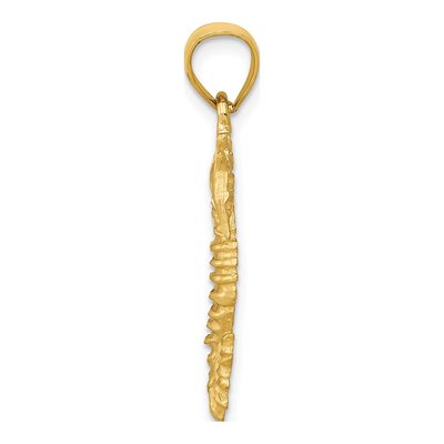 14K Yellow Gold Seahorse Pendant – view 3
