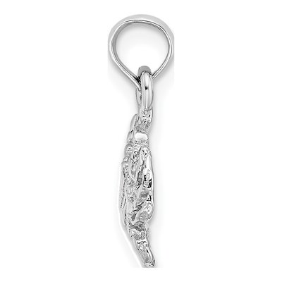 14K White Gold Blue Crab Charm – view 3