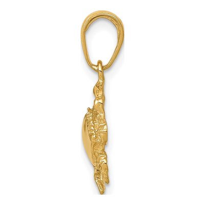 14K Yellow Gold Crab Pendant – view 3
