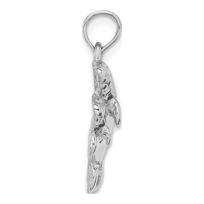 14K White Gold Double Manatee Pendant – view 3