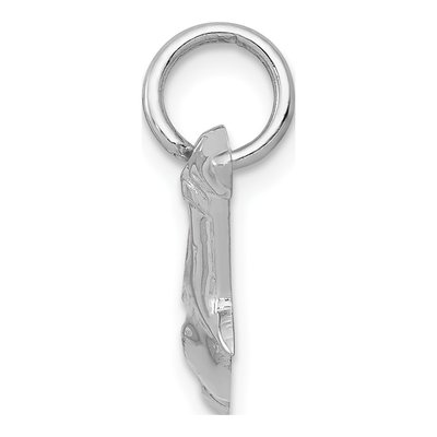 14K White Gold Hammerhead Shark Pendant – view 3