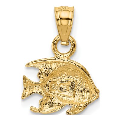 14K Yellow Gold Bannerfish Pendant – view 4