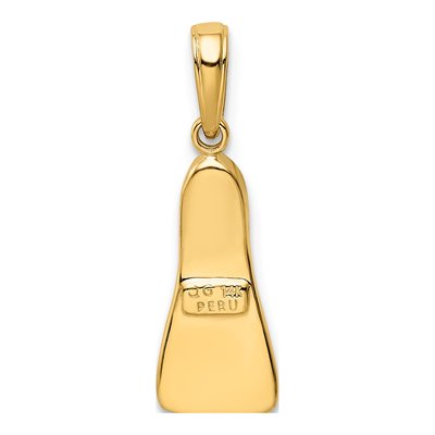 14K Yellow Gold 3D Scuba Flipper Pendant – view 4