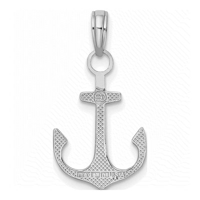 14K White Gold Anchor Charm – view 5