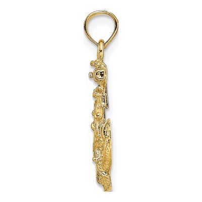 14K Yellow Gold Anchor Pendant – view 3