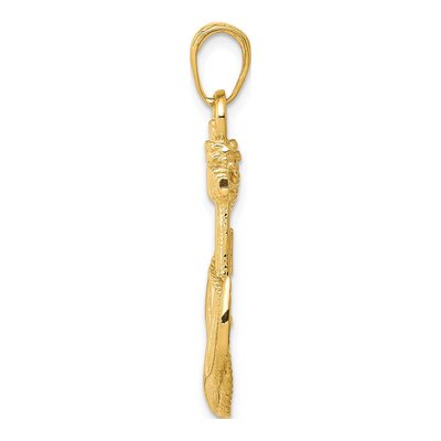 14K Yellow Gold Anchor Pendant – view 3
