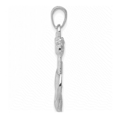 14K White Gold Anchor Pendant – view 3
