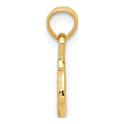 14K Yellow Gold Mini Anchor Pendant – view 3