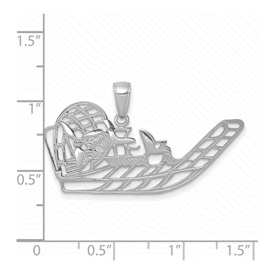 14K White Gold Air Boat Pendant – view 4