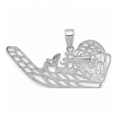14K White Gold Air Boat Pendant – view 5