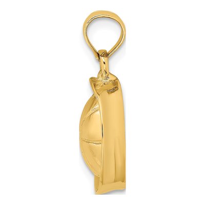 14K Yellow Gold 3D Sailor Hat Pendant – view 3