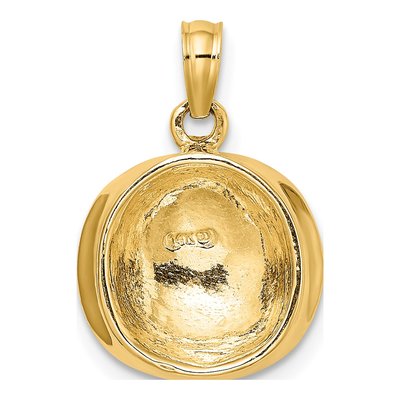 14K Yellow Gold 3D Sailor Hat Pendant – view 5