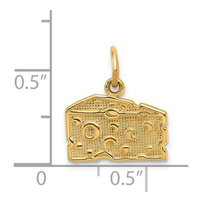 14K Yellow Gold Swiss Cheese Pendant – view 5