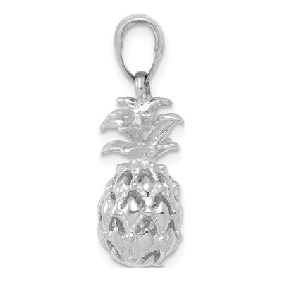 14K White Gold Pineapple Pendant – view 3