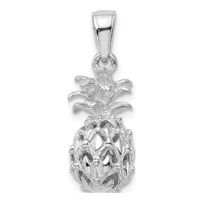 14K White Gold Pineapple Pendant – view 4