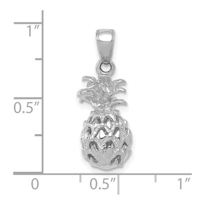 14K White Gold Pineapple Pendant – view 5