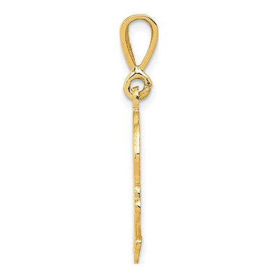 14K Yellow Gold Skull Bones Pendant – view 3