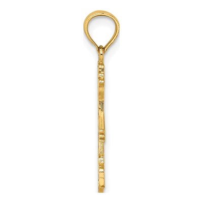 14K Yellow Gold Girl Pendant – view 3