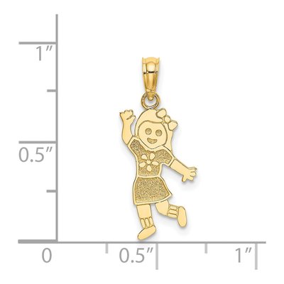 14K Yellow Gold Girl Pendant – view 4