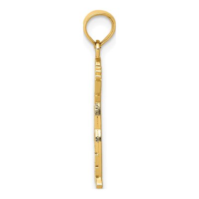 14K Yellow Gold Boy Waving Pendant – view 3