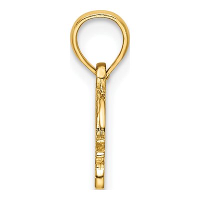 14K Yellow Gold Textured Mini Snail Charm – view 3