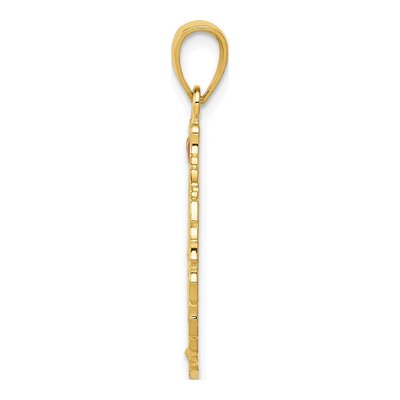 14K Yellow Gold Enameled Christmas Wreath Pendant – view 3