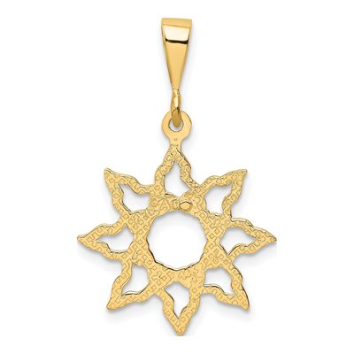 14K Yellow Gold Sun Pendant – view 4