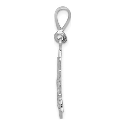 14K White Gold Sun Pendant – view 3