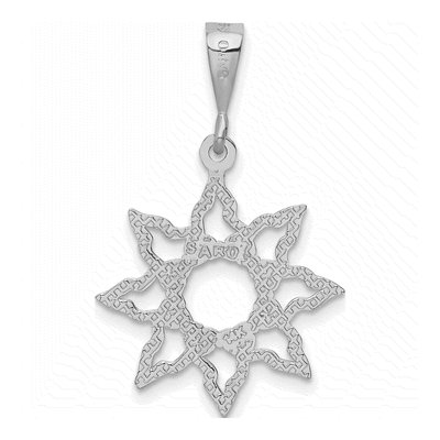 14K White Gold Sun Pendant – view 4