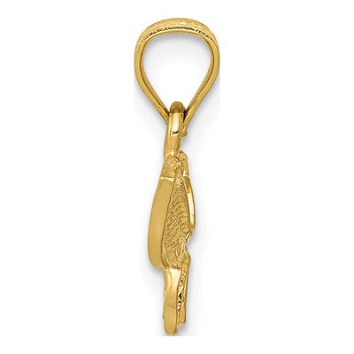 14K Yellow Gold Diamond-Cut Butterfly Pendant – view 3