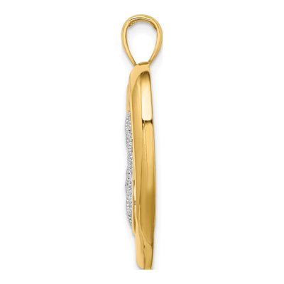14K Yellow Gold Butterfly Heart Charm – view 3