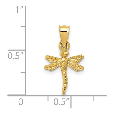 14K Yellow Gold Dragonfly Pendant – view 4