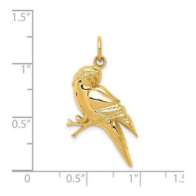 14K Yellow Gold Parrot Pendant – view 5