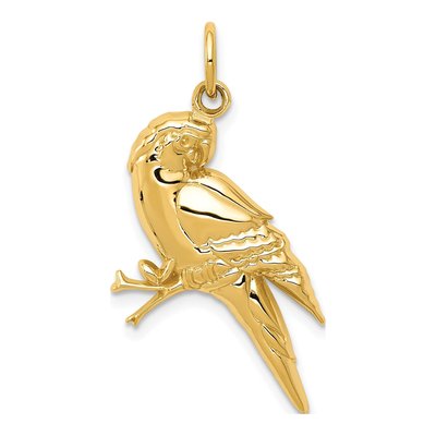 14K Yellow Gold Parrot Pendant