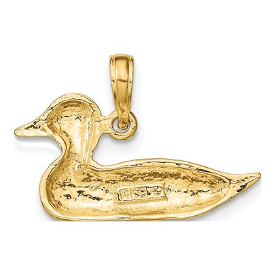 14K Yellow Gold Mallard Pendant – view 4