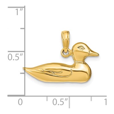 14K Yellow Gold Mallard Pendant – view 5