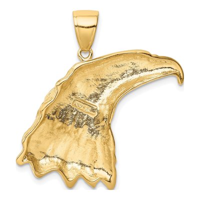 14K Yellow Gold Eagle Head Pendant – view 4