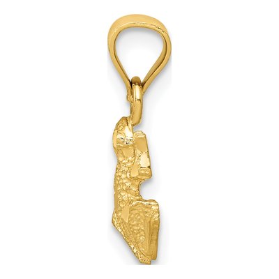 14K Yellow Gold Diamond-Cut Frog Pendant – view 3