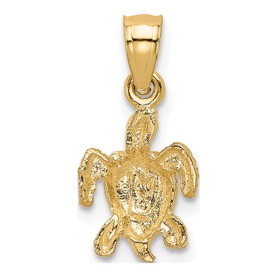 14K Yellow Gold Turtle Pendant – view 4