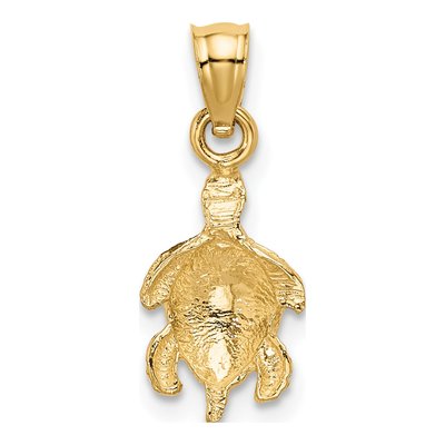 14K Yellow Gold Turtle Pendant – view 4