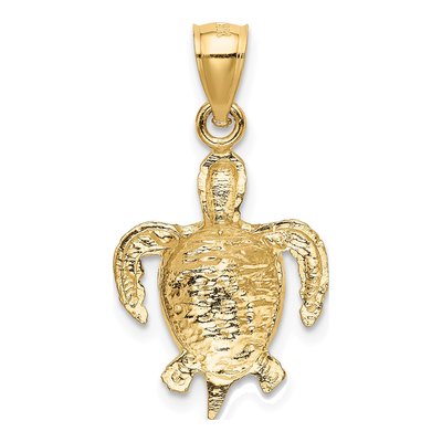 14K Yellow Gold Turtle Pendant – view 4