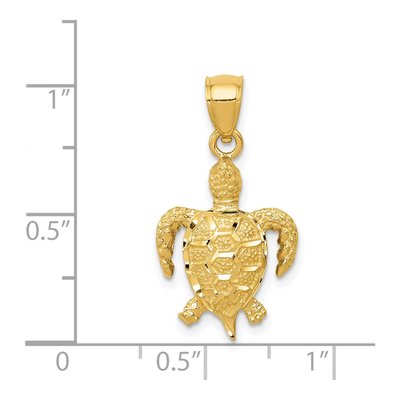14K Yellow Gold Turtle Pendant – view 5