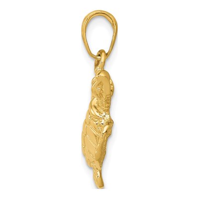 14K Yellow Gold Sea Turtle Pendant – view 3
