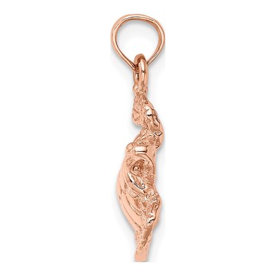 14K Rose Gold Textured Sea Turtle Charm – view 3