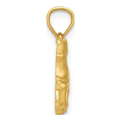 14K Yellow Gold Diamond-Cut Pig Pendant – view 3