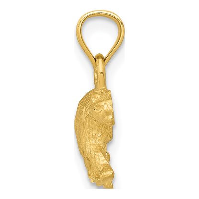 14K Yellow Gold Diamond-Cut Bear Pendant – view 3