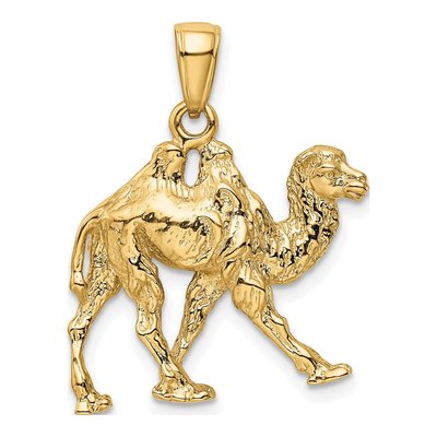14K Yellow Gold 3-D Camel Pendant – view 4