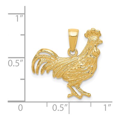 14K Yellow Gold Rooster Pendant – view 4